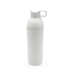 Borraccia in acciaio inossidabile riciclato con doppia apertura 600ml color bianco