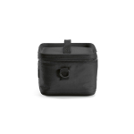 Borsa termica in plastica riciclata con doppio manico per il trasporto 7.5L color nero vista laterale