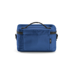 Borsa termica in plastica riciclata con doppio manico per il trasporto 7.5L color blu vista posteriore