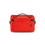 Borsa termica in plastica riciclata con doppio manico per il trasporto 7.5L color rosso vista posteriore