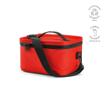 Borsa termica in plastica riciclata con doppio manico per il trasporto 7.5L color rosso