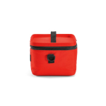 Borsa termica in plastica riciclata con doppio manico per il trasporto 7.5L color rosso vista laterale