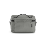 Borsa termica in plastica riciclata con doppio manico per il trasporto 7.5L color grigio vista posteriore