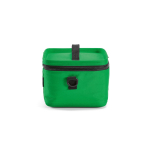Borsa termica in plastica riciclata con doppio manico per il trasporto 7.5L color verde vista laterale