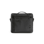 Borsa frigo isolante in plastica riciclata con ampia apertura 10L color nero vista posteriore
