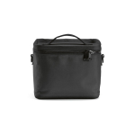 Borsa frigo isolante in plastica riciclata con ampia apertura 10L color nero vista frontale