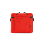 Borsa frigo isolante in plastica riciclata con ampia apertura 10L color rosso vista posteriore