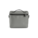 Borsa frigo isolante in plastica riciclata con ampia apertura 10L color grigio vista frontale