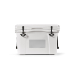 Borsa termica a doppia parete in plastica riciclata 35L color bianco vista frontale