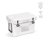 Borsa termica a doppia parete in plastica riciclata 35L color bianco