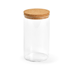 Barattolo per alimenti in vetro borosilicato con coperchio in sughero 1L color trasparente