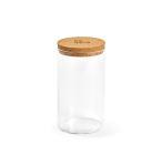 Barattolo per alimenti in vetro borosilicato con coperchio in sughero 1L color trasparente seconda vista