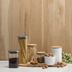 Barattolo in vetro borosilicato per cucina con coperchio in sughero 500ml color trasparente vista ambiente