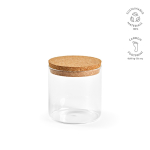 Barattolo in vetro borosilicato per cucina con coperchio in sughero 500ml color trasparente