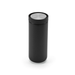 Tazza da viaggio a doppia parete in acciaio inossidabile riciclato 340ml color nero