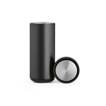 Tazza da viaggio a doppia parete in acciaio inossidabile riciclato 340ml color nero vista frontale