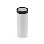 Tazza da viaggio a doppia parete in acciaio inossidabile riciclato 340ml color bianco