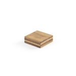 Set di 4 sottobicchieri sostenibili realizzati in legno di acacia color naturale seconda vista