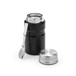 Barattolo per alimenti in acciaio riciclato con cucchiaio pieghevole 740ml color nero seconda vista