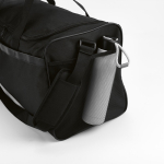 Borsa sportiva impermeabile in plastica ecologica con tasca nascosta 50L color nero quarta vista