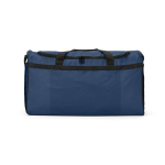 Borsa sportiva impermeabile in plastica ecologica con tasca nascosta 50L color blu vista frontale