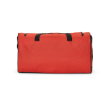 Borsa sportiva impermeabile in plastica ecologica con tasca nascosta 50L color rosso vista posteriore