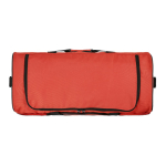 Borsa sportiva impermeabile in plastica ecologica con tasca nascosta 50L color rosso quarta vista dettaglio