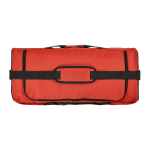 Borsa sportiva impermeabile in plastica ecologica con tasca nascosta 50L color rosso vista superiore