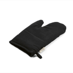 Guanto da cucina con pollice separato in cotone riciclato 220 g/m² color nero