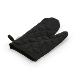 Guanto da cucina con pollice separato in cotone riciclato 220 g/m² color nero seconda vista