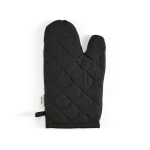 Guanto da cucina con pollice separato in cotone riciclato 220 g/m² color nero vista posteriore