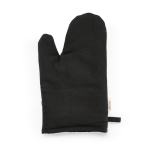 Guanto da cucina con pollice separato in cotone riciclato 220 g/m² color nero vista frontale