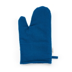 Guanto da cucina con pollice separato in cotone riciclato 220 g/m² color blu vista frontale