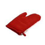 Guanto da cucina con pollice separato in cotone riciclato 220 g/m² color rosso