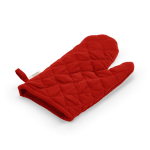 Guanto da cucina con pollice separato in cotone riciclato 220 g/m² color rosso seconda vista