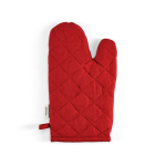 Guanto da cucina con pollice separato in cotone riciclato 220 g/m² color rosso vista posteriore