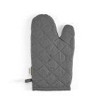 Guanto da cucina con pollice separato in cotone riciclato 220 g/m² color grigio vista posteriore