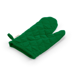Guanto da cucina con pollice separato in cotone riciclato 220 g/m² color verde seconda vista