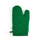 Guanto da cucina con pollice separato in cotone riciclato 220 g/m² color verde vista posteriore