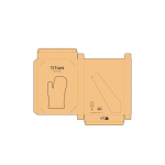 Guanto da cucina con pollice separato in cotone riciclato 220 g/m²