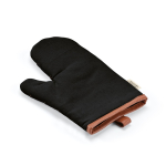 Robusto guanto da cucina in cotone ecologico con pollice separato 280 g/m2 color nero