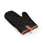 Robusto guanto da cucina in cotone ecologico con pollice separato 280 g/m2 color nero seconda vista