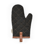 Robusto guanto da cucina in cotone ecologico con pollice separato 280 g/m2 color nero vista posteriore
