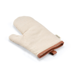 Robusto guanto da cucina in cotone ecologico con pollice separato 280 g/m2 color naturale