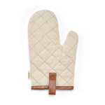 Robusto guanto da cucina in cotone ecologico con pollice separato 280 g/m2 color naturale vista posteriore