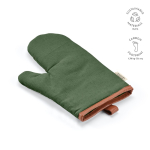 Robusto guanto da cucina in cotone ecologico con pollice separato 280 g/m2 color verde militare