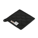 Presina da cucina in cotone riciclato con laccetto per appenderla 180 g/m² color nero seconda vista