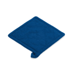 Presina da cucina in cotone riciclato con laccetto per appenderla 180 g/m² color blu