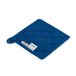 Presina da cucina in cotone riciclato con laccetto per appenderla 180 g/m² color blu seconda vista