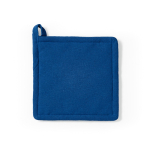 Presina da cucina in cotone riciclato con laccetto per appenderla 180 g/m² color blu vista frontale